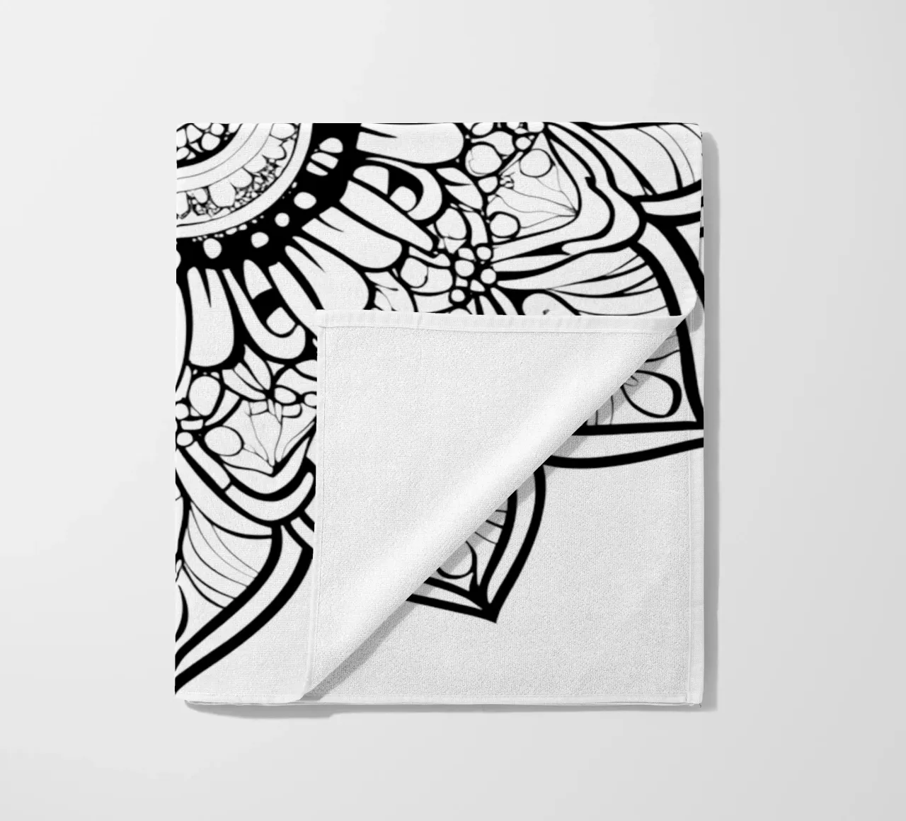 Mandala in bianco e nero telo mare da Spiritual Touch