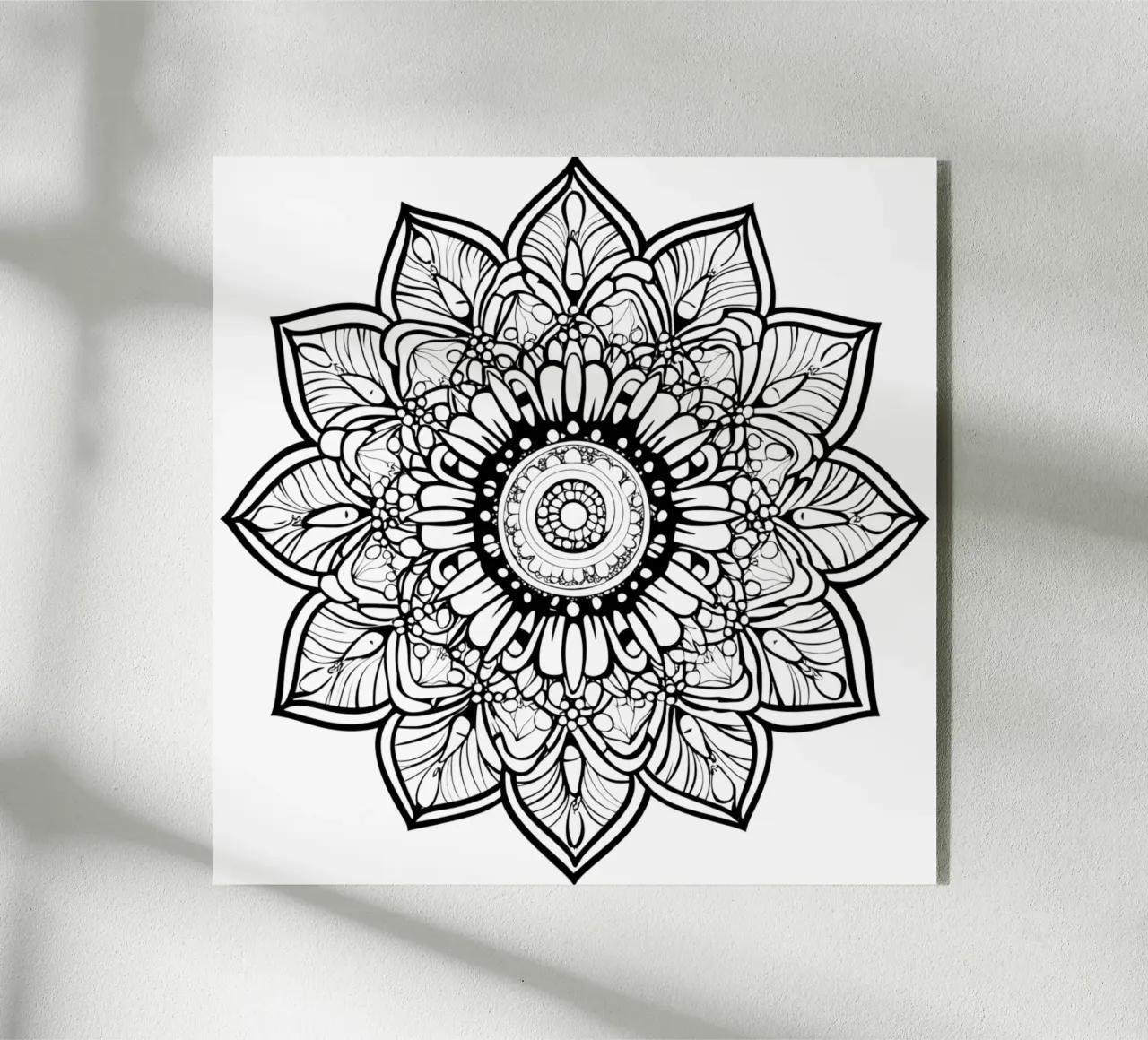 Mandala in bianco e nero plexiglass da Spiritual Touch