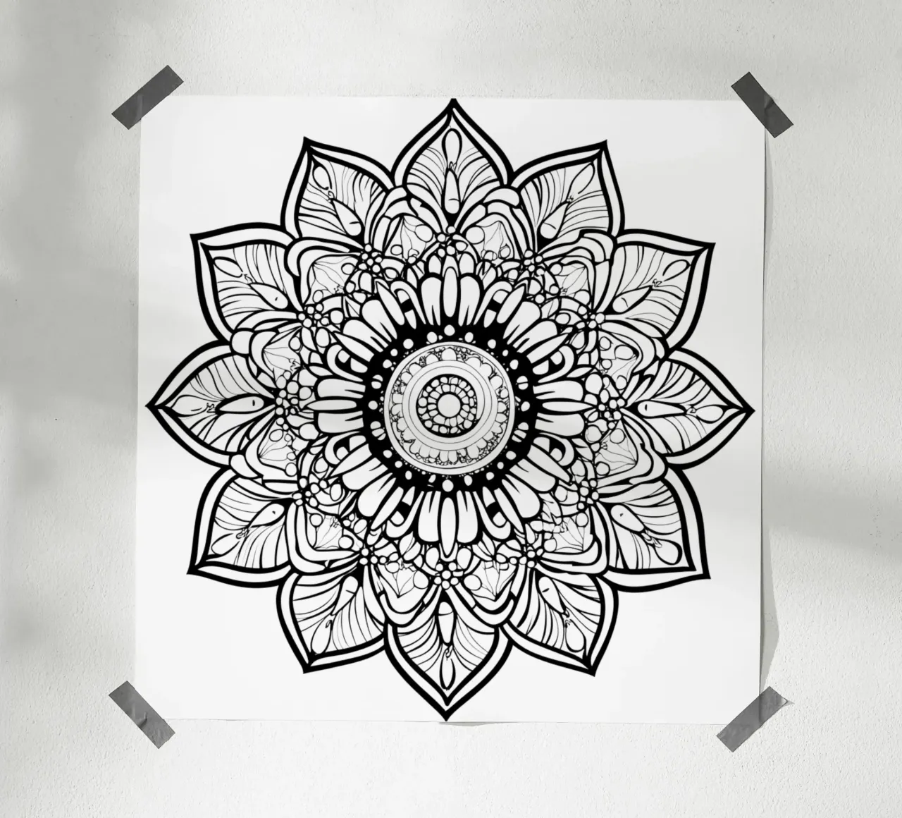 Mandala in bianco e nero carta hahnemühle da Spiritual Touch