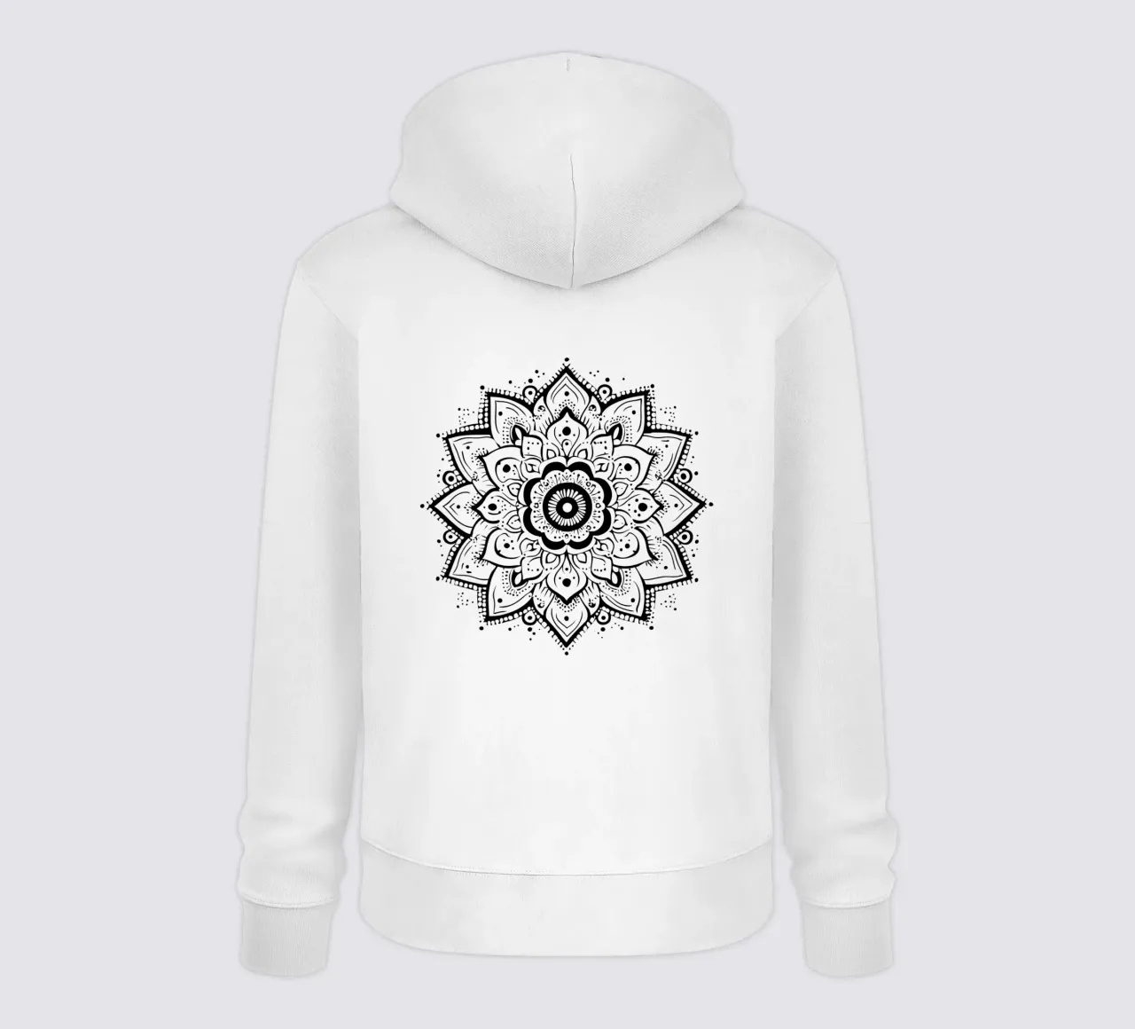 Mandala in bianco e nero felpa con cappuccio da Spiritual Touch