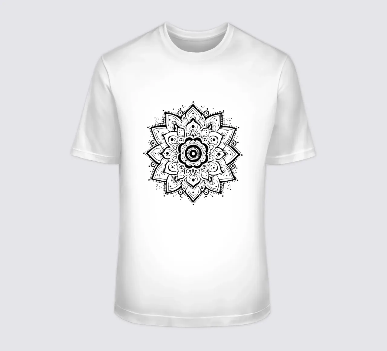 Mandala in bianco e nero t-shirt da Spiritual Touch