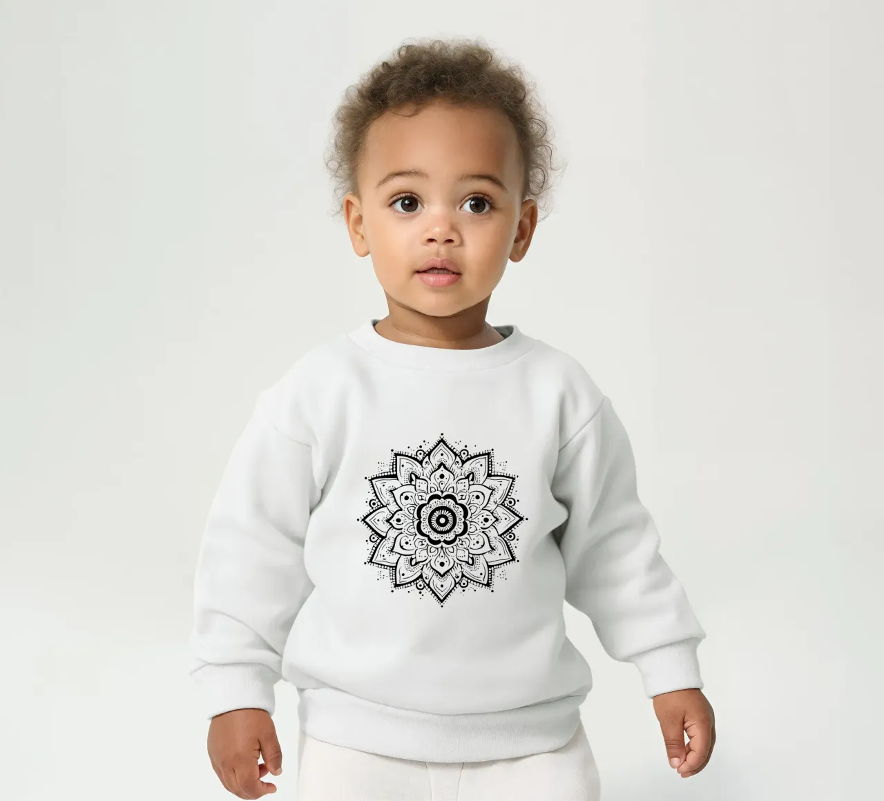 Mandala in bianco e nero felpa neonato da Spiritual Touch