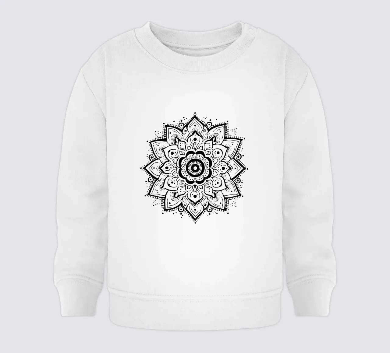 Mandala in bianco e nero felpa neonato da Spiritual Touch