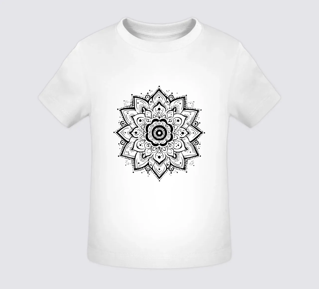 Mandala in bianco e nero maglietta neonato da Spiritual Touch