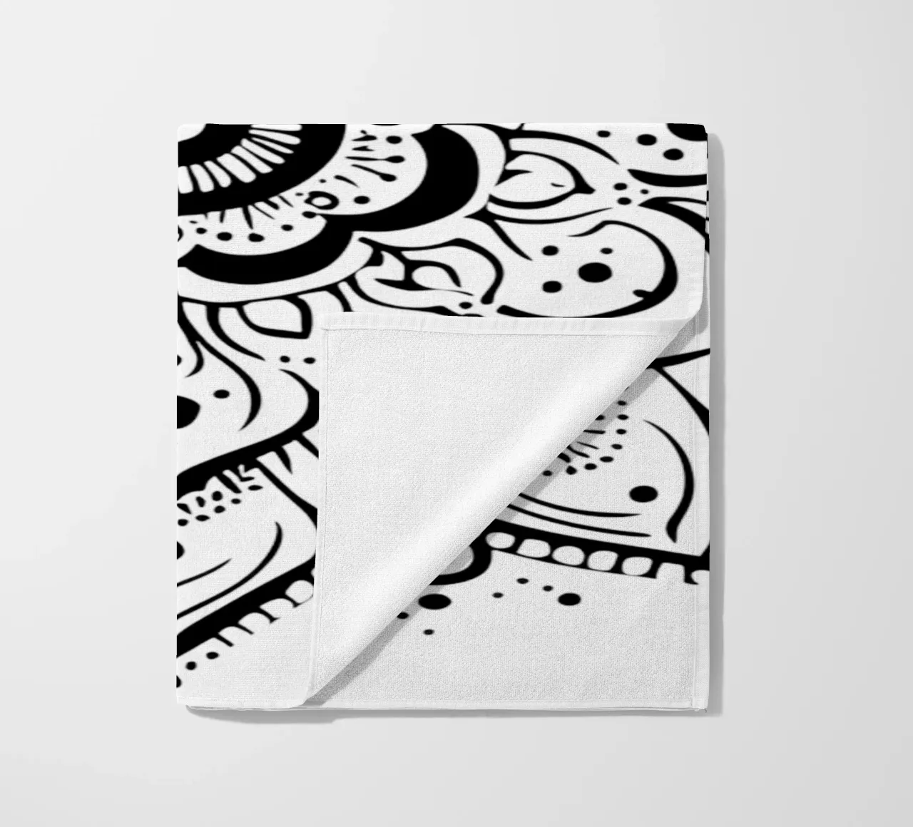Mandala in bianco e nero telo mare da Spiritual Touch