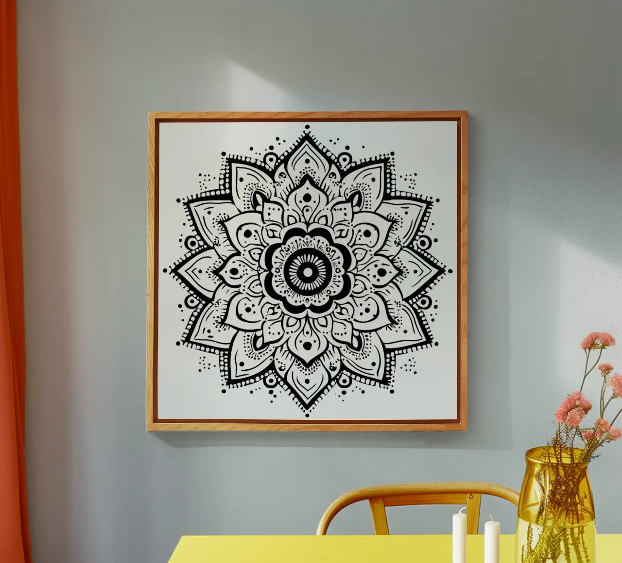 Mandala in bianco e nero plexiglass da Spiritual Touch