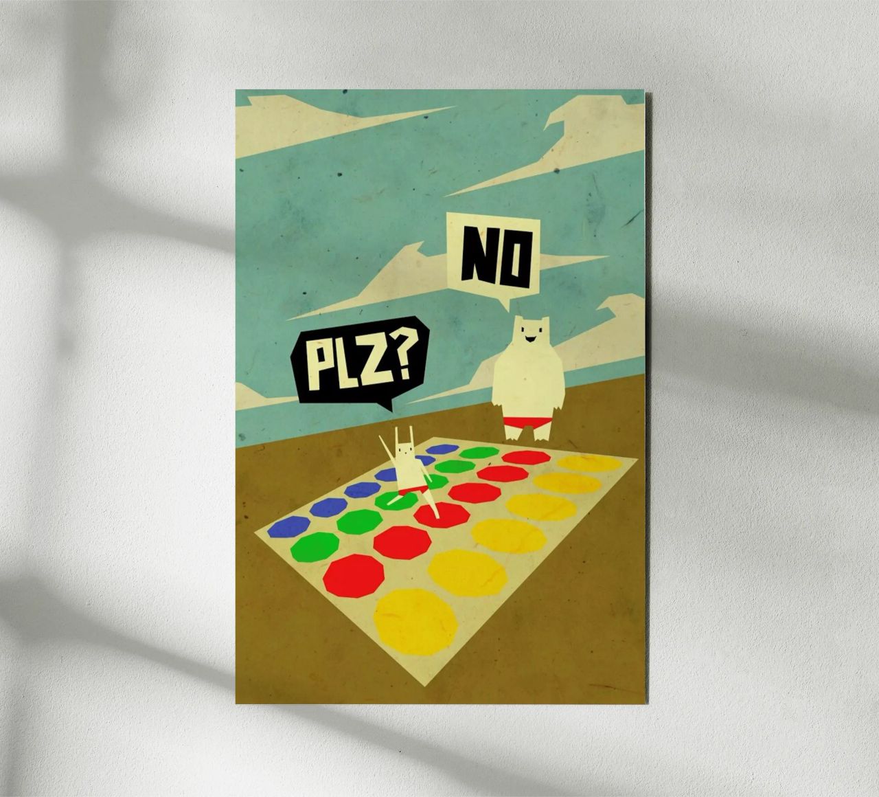 Yeti doesn't play Twister alluminio dibond da Yetiland