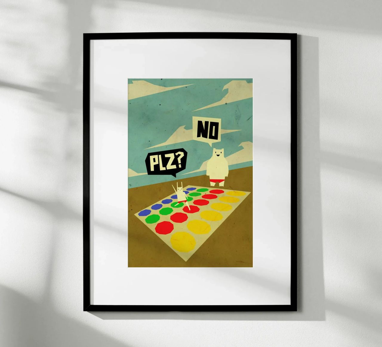 Yeti doesn't play Twister carta hahnemühle da Yetiland