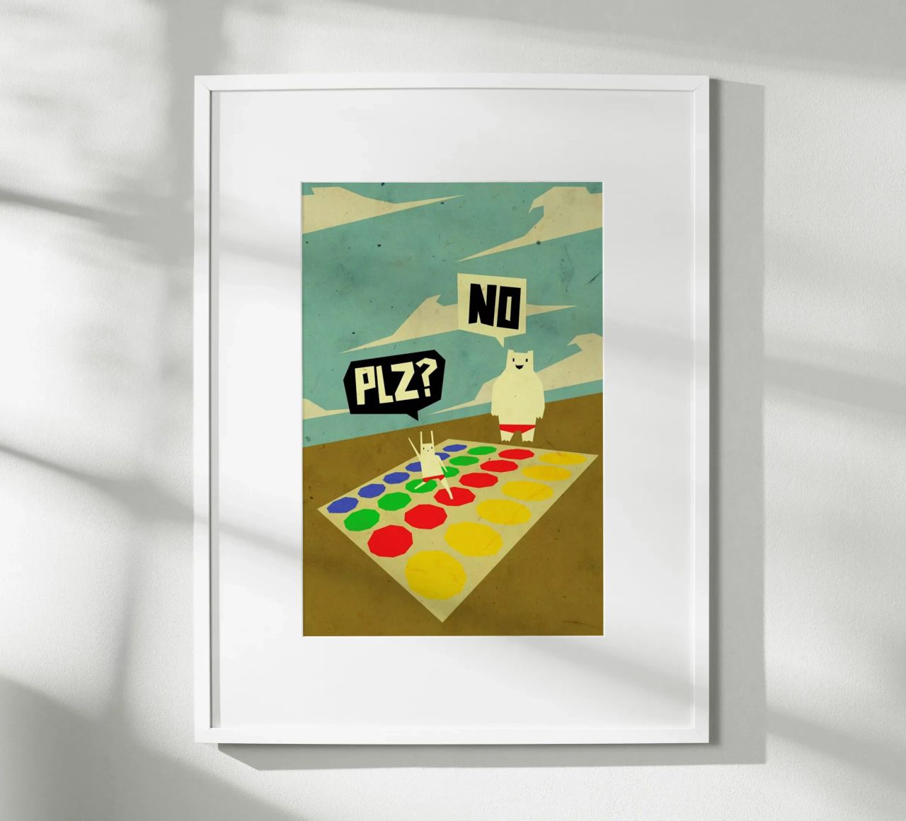 Yeti doesn't play Twister carta hahnemühle da Yetiland