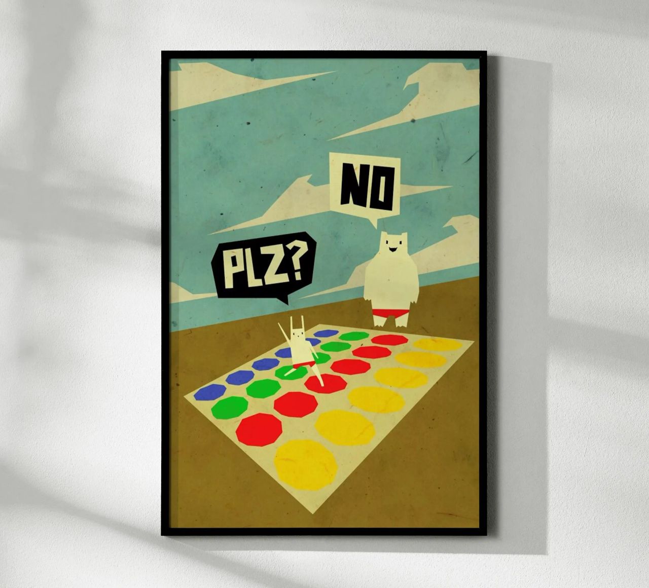 Yeti doesn't play Twister carta hahnemühle da Yetiland