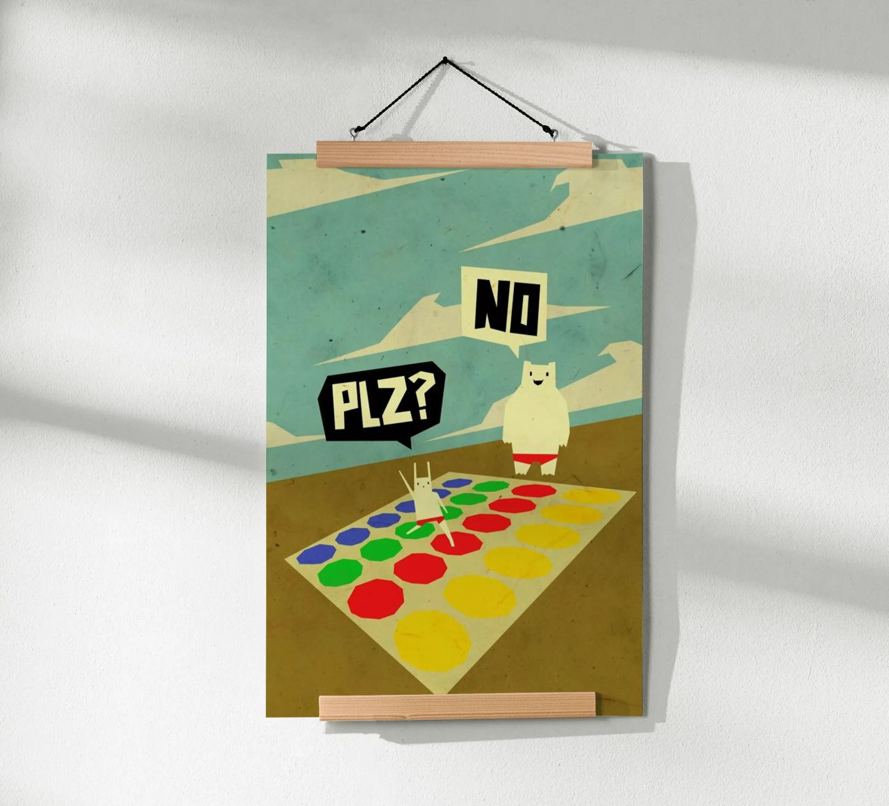 Yeti doesn't play Twister carta hahnemühle da Yetiland