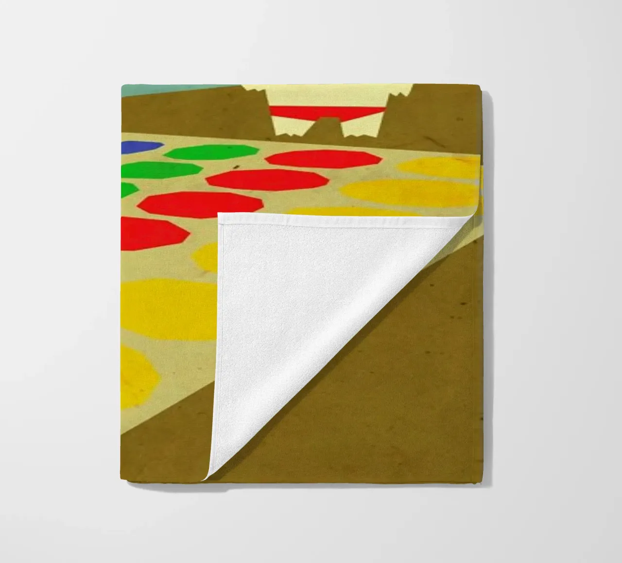 Yeti doesn't play Twister beach towel by Yetiland