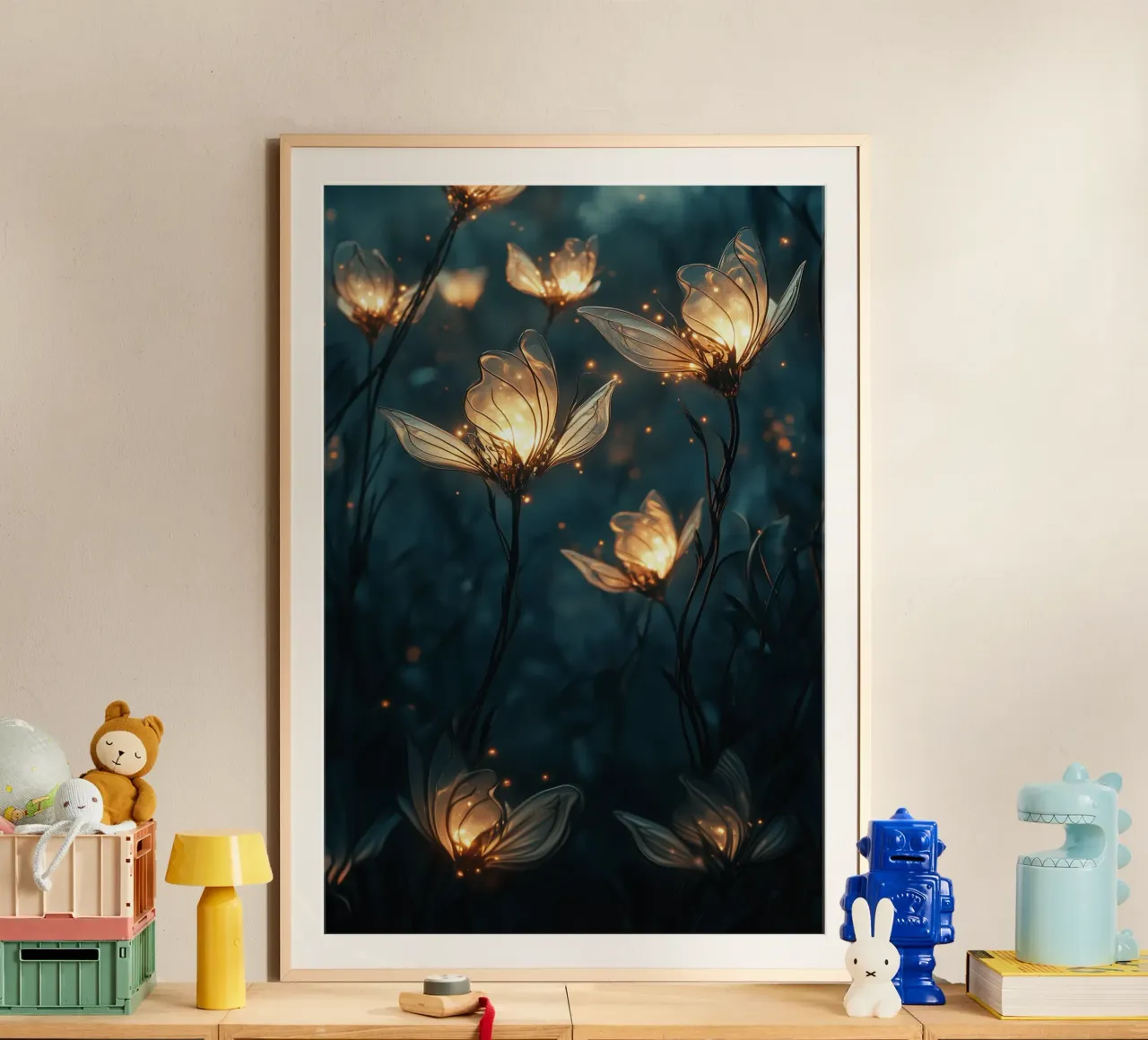 Glowing fireflies carta hahnemühle da Synthaira