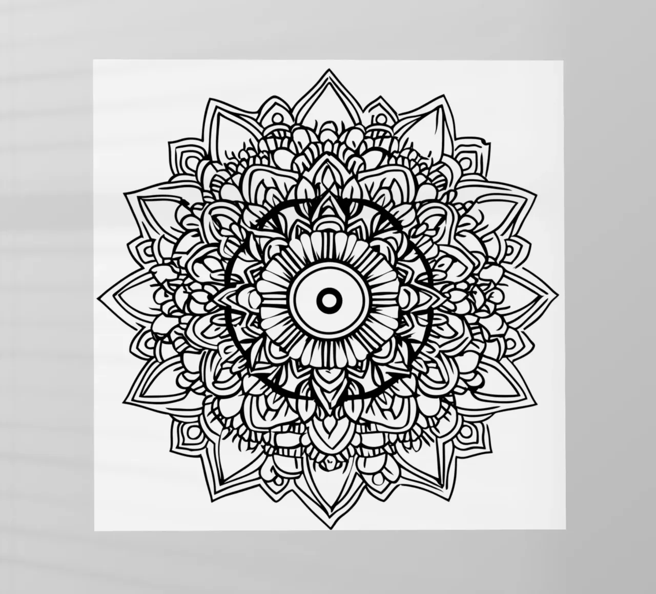 Mandala in bianco e nero pellicola backlit da Spiritual Touch