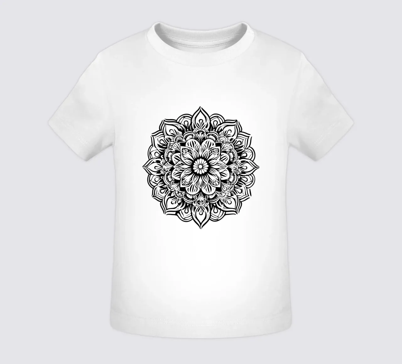 Mandala in bianco e nero maglietta neonato da Spiritual Touch