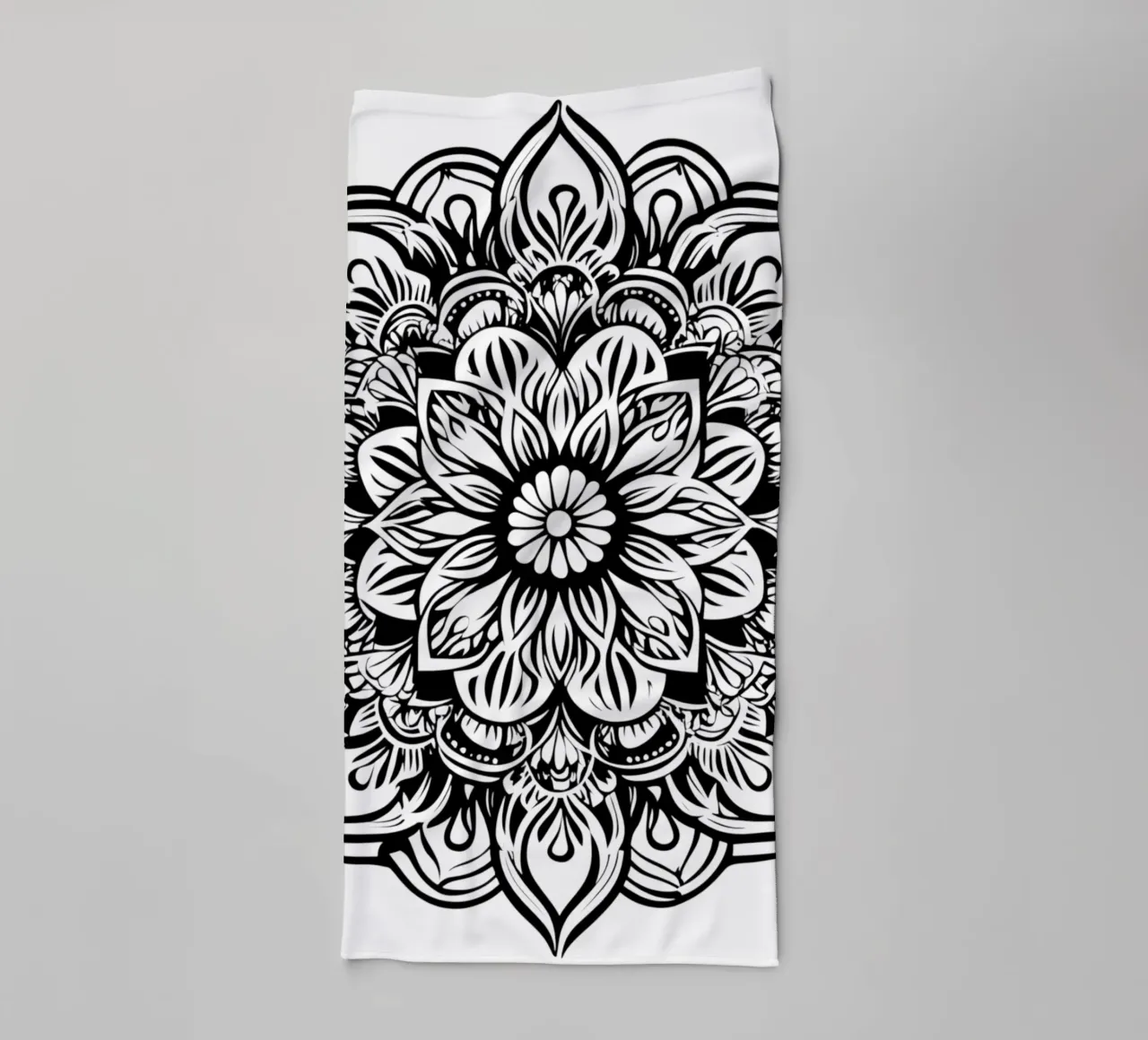 Mandala in bianco e nero asciugamano da bagno da Spiritual Touch