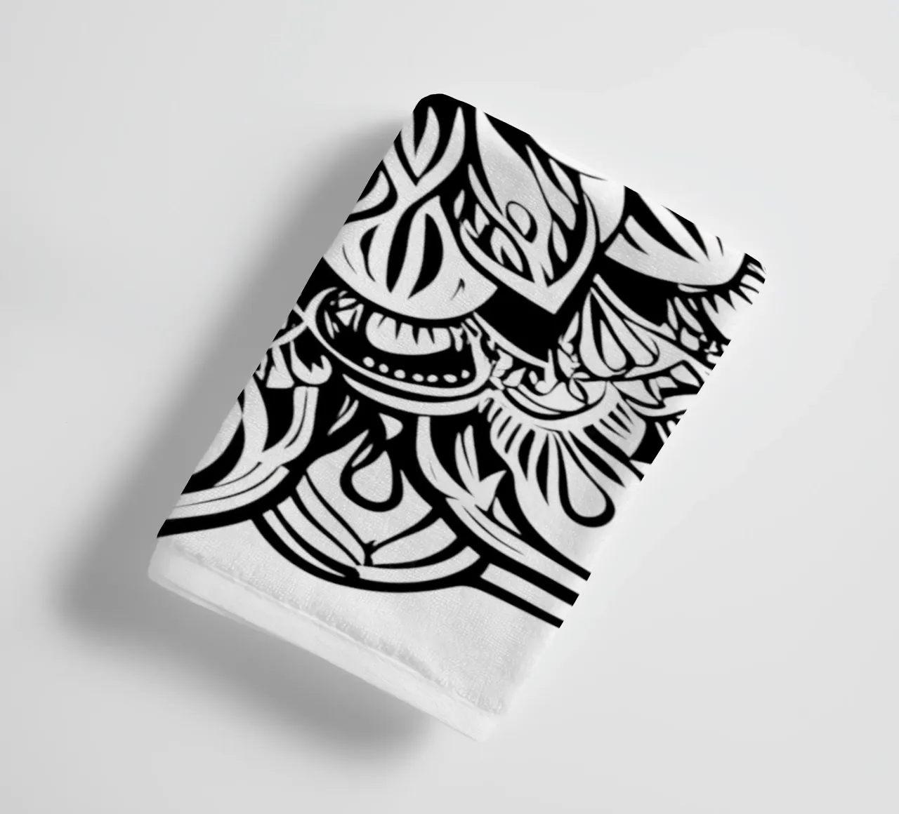 Mandala in bianco e nero asciugamano da bagno da Spiritual Touch