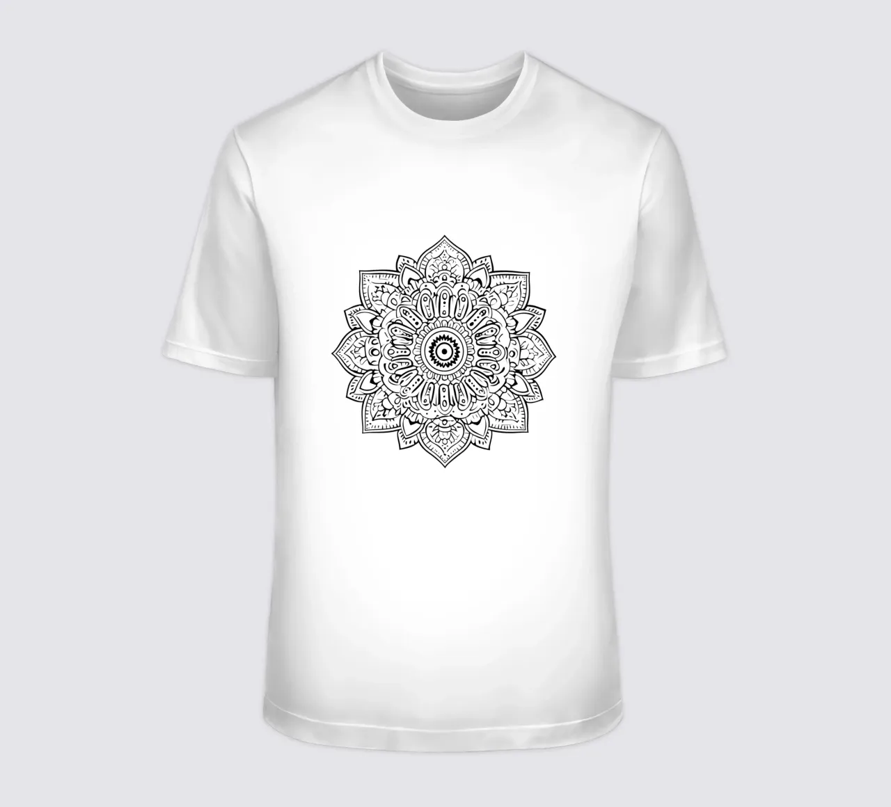 Mandala in bianco e nero t-shirt da Spiritual Touch
