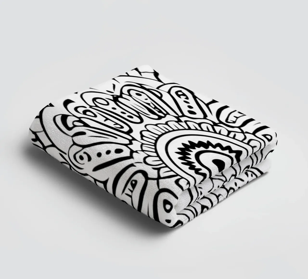 Mandala in bianco e nero asciugamano da bagno da Spiritual Touch
