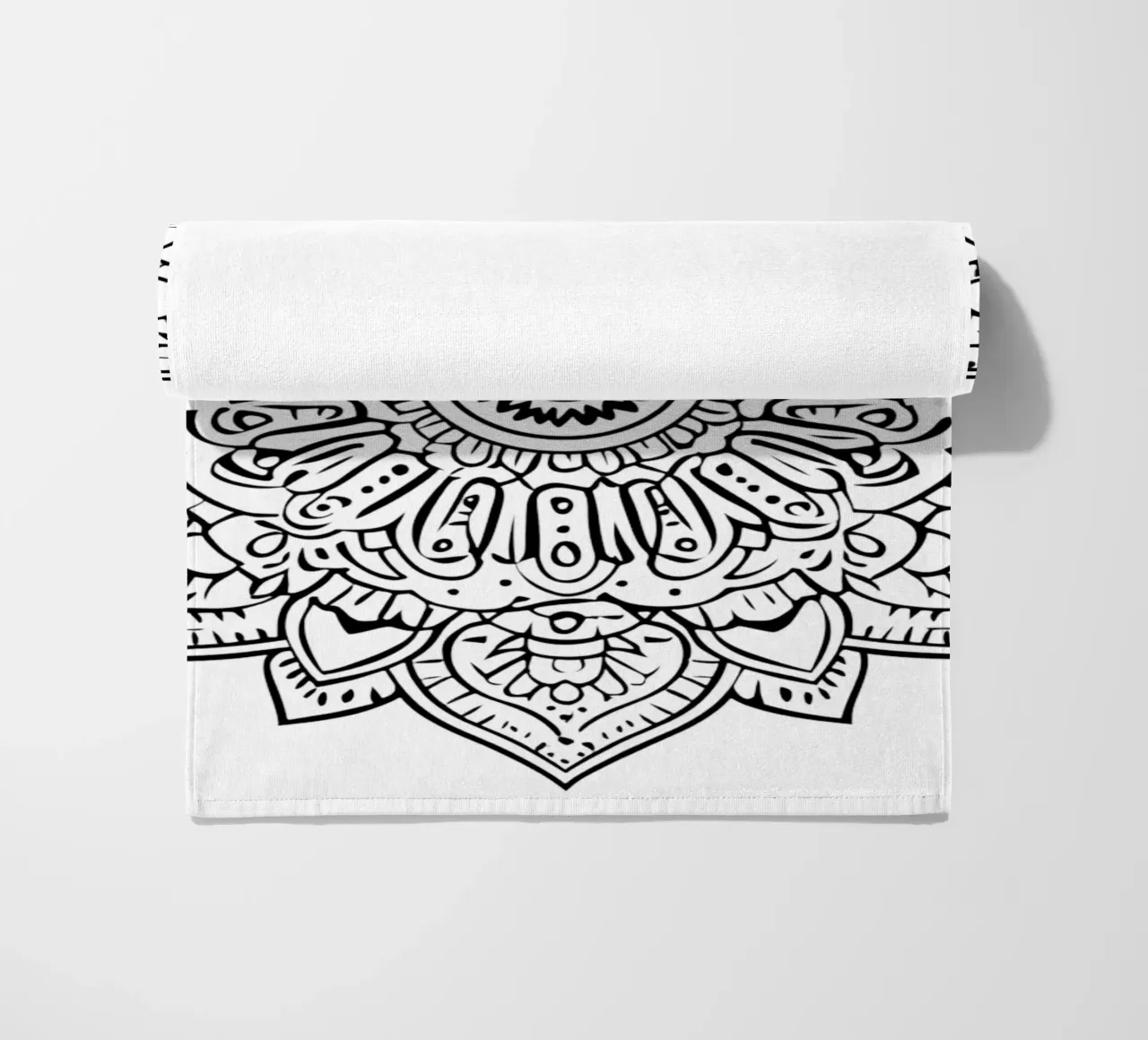 Mandala in bianco e nero telo mare da Spiritual Touch