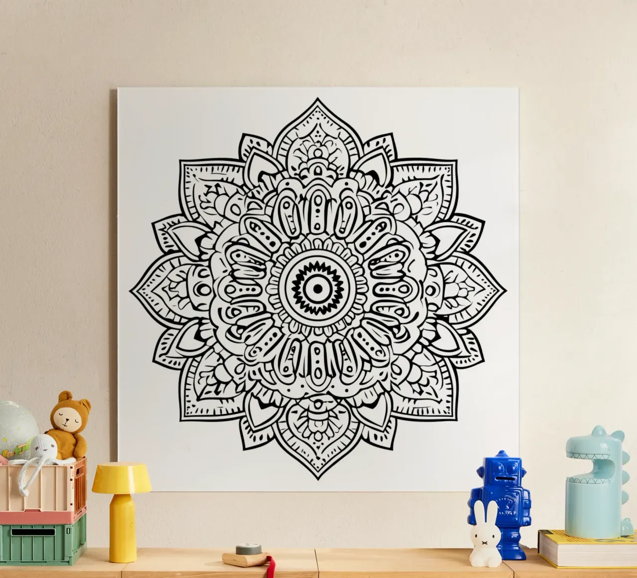 Mandala in bianco e nero plexiglass da Spiritual Touch
