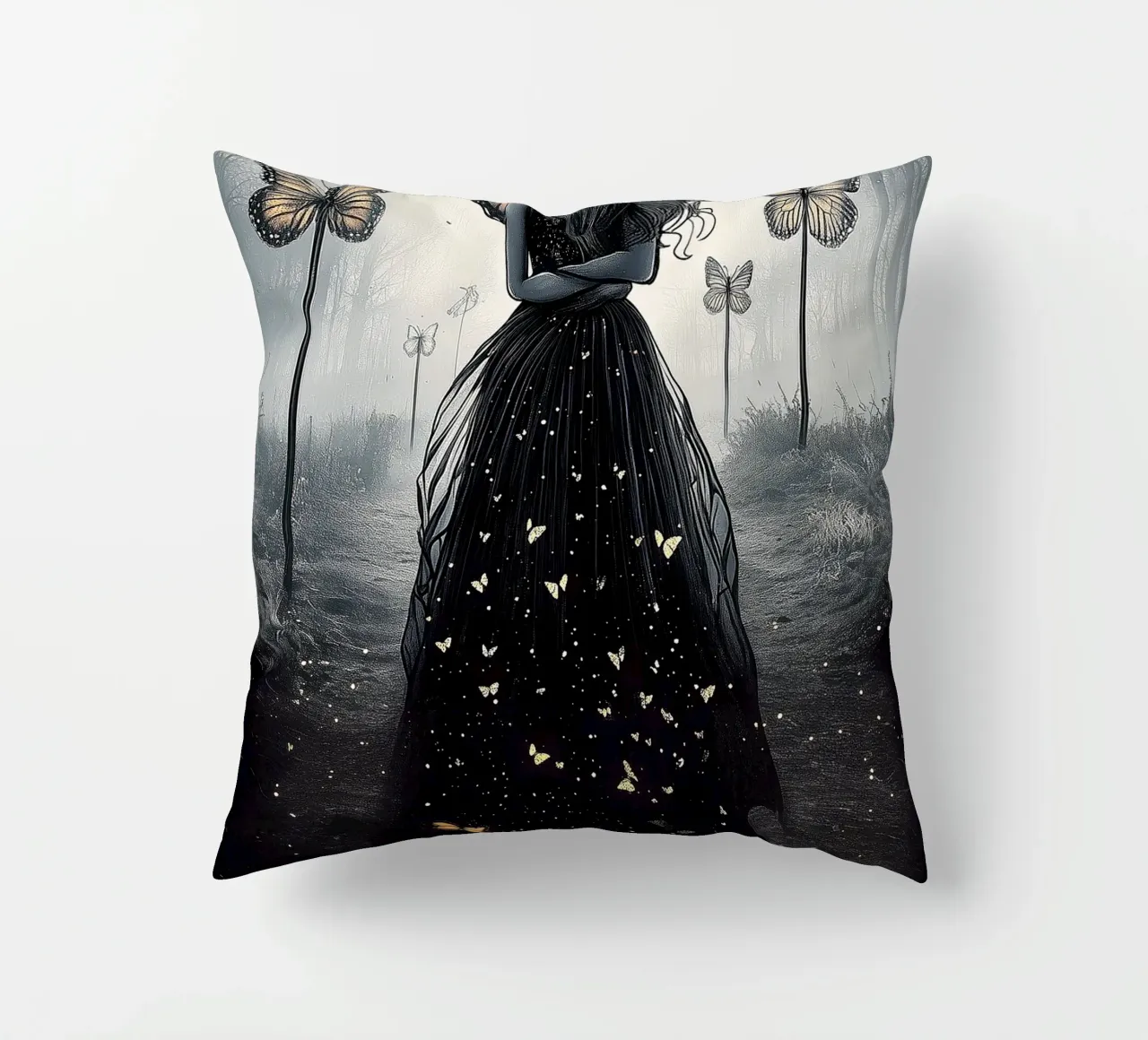 Angry fairy decorative cushion by Synthaira