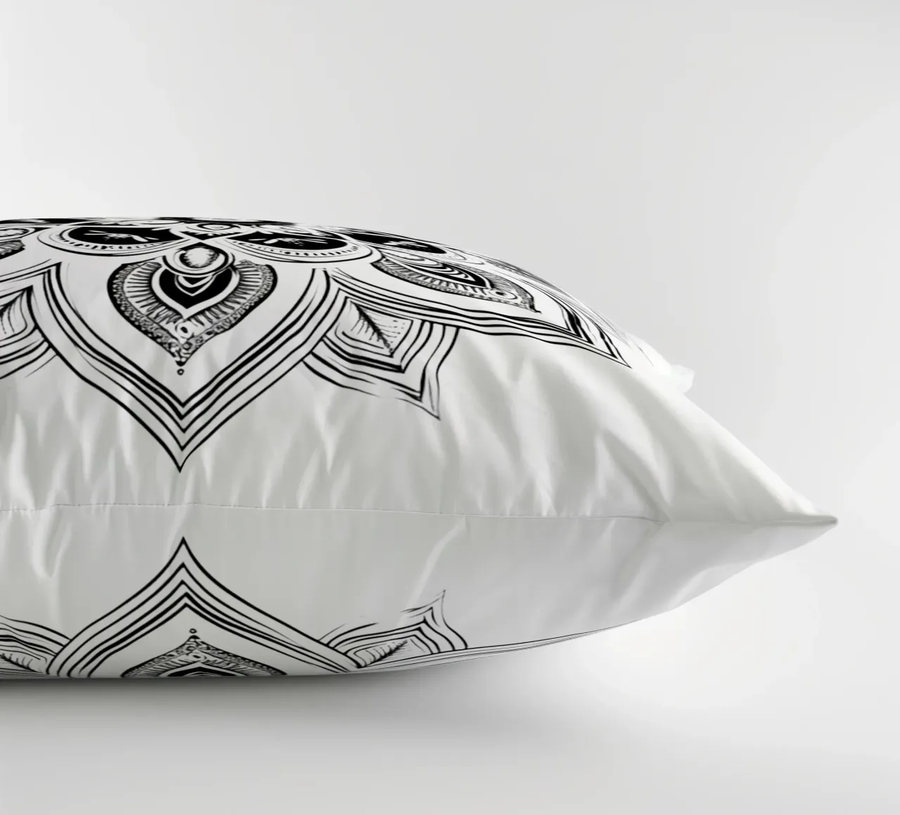 Mandala in bianco e nero cuscino da Spiritual Touch