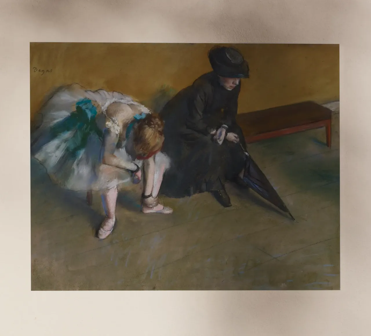 Edgar Degas - Attesa pellicola backlit da Timeless Artworks