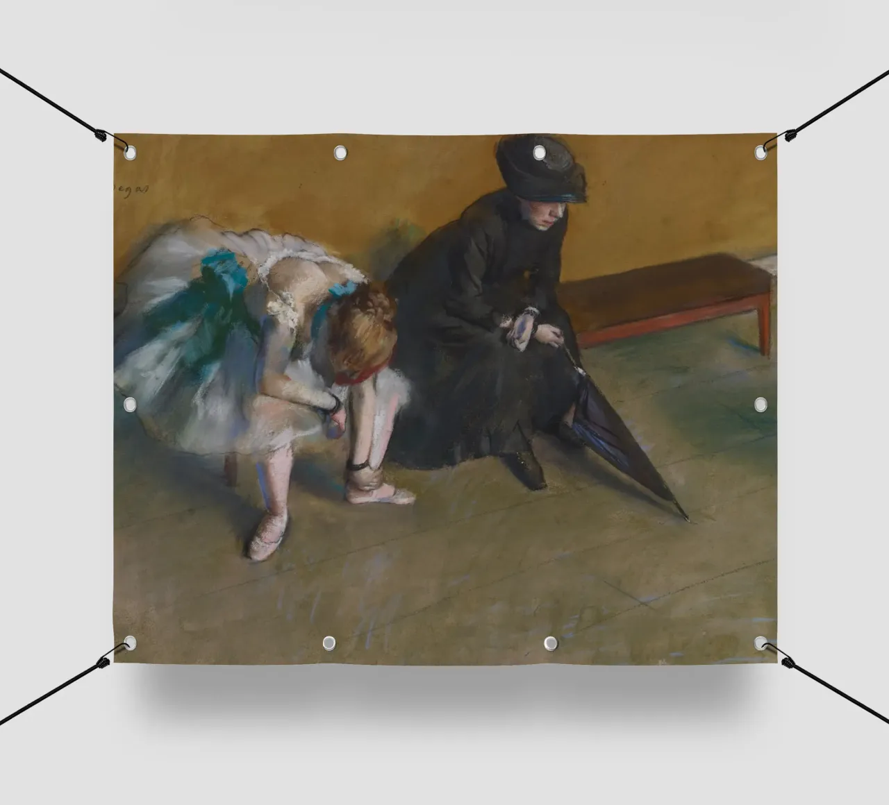 Edgar Degas - Attesa telo in pvc da Timeless Artworks