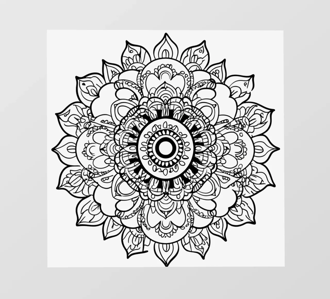 Mandala in bianco e nero pellicola backlit da Spiritual Touch