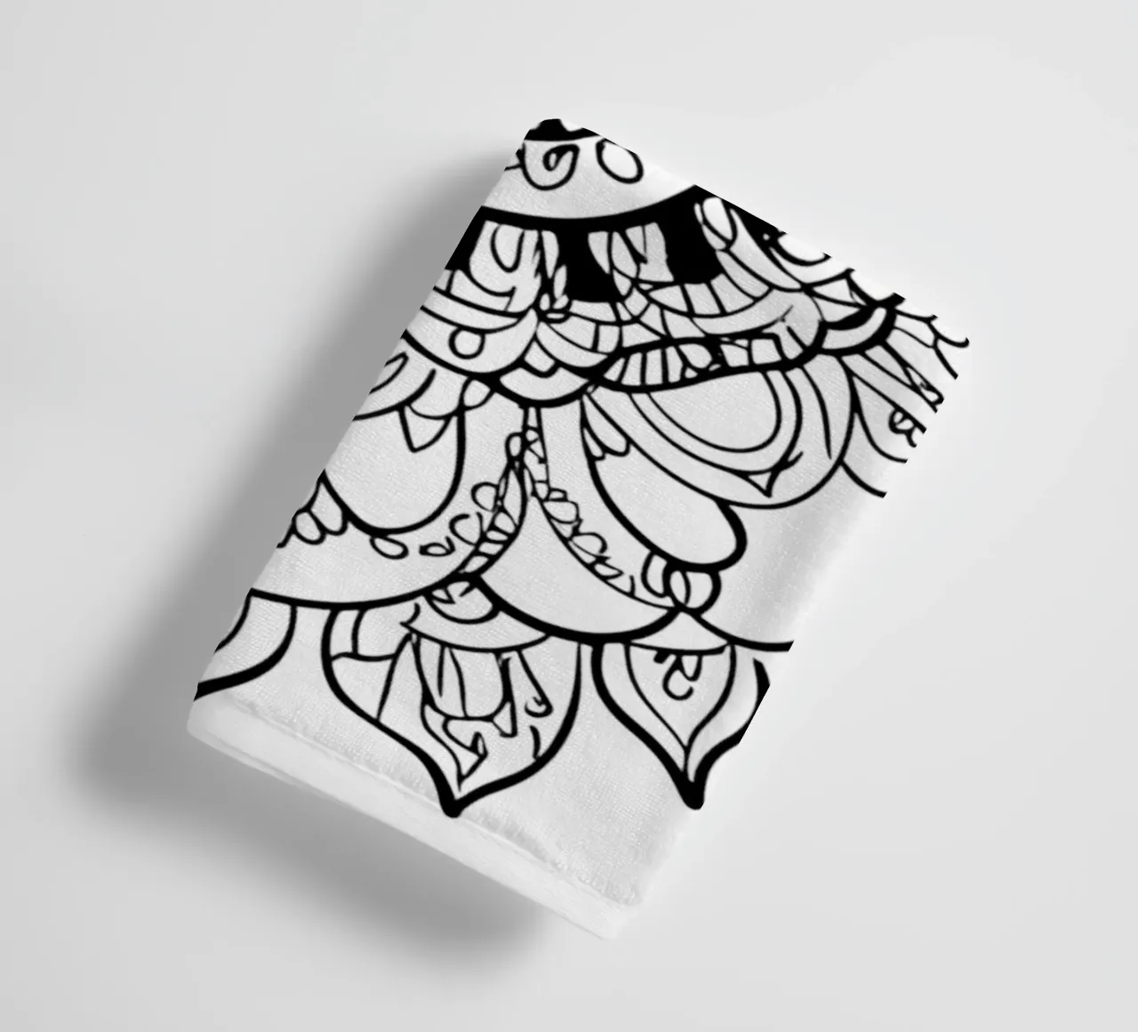 Mandala in bianco e nero asciugamano da bagno da Spiritual Touch
