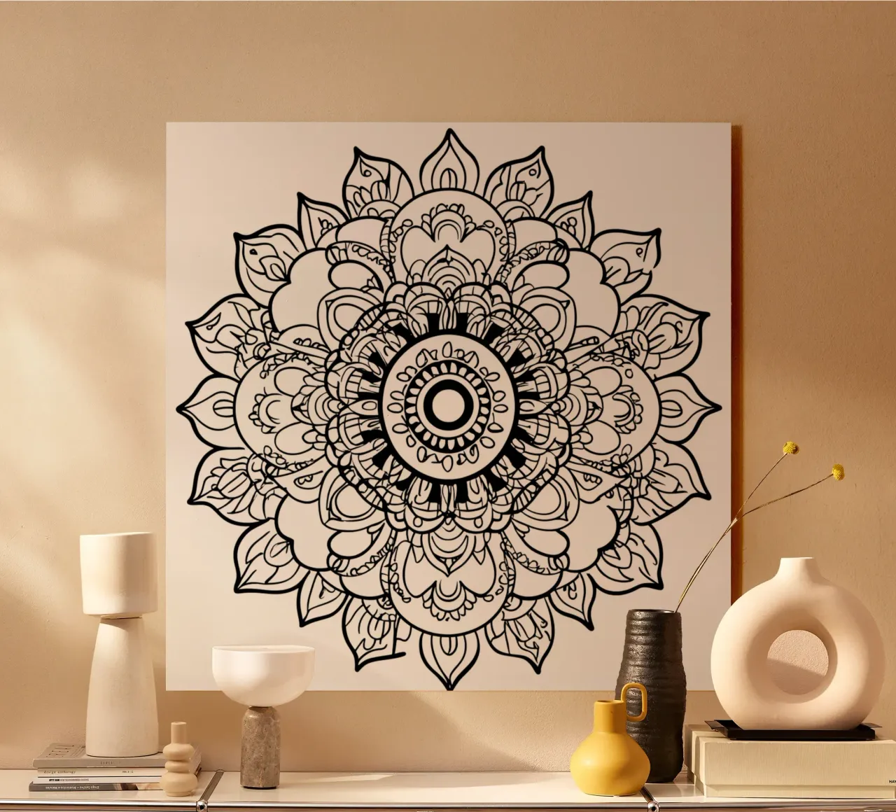Mandala in bianco e nero plexiglass da Spiritual Touch