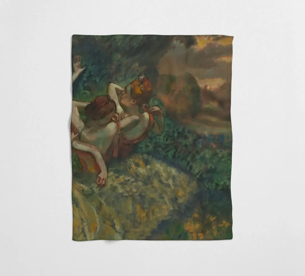 Edgar Degas - Four Dancers Fleecedecke von Timeless Artworks