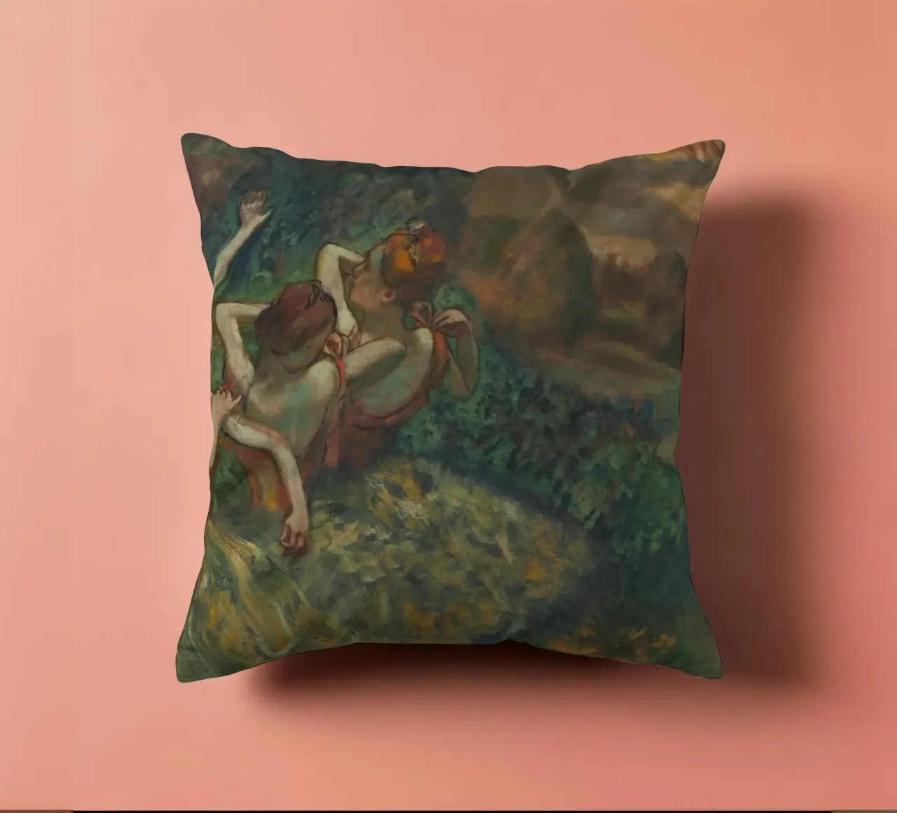 Edgar Degas - Quattro ballerine cuscino da Timeless Artworks