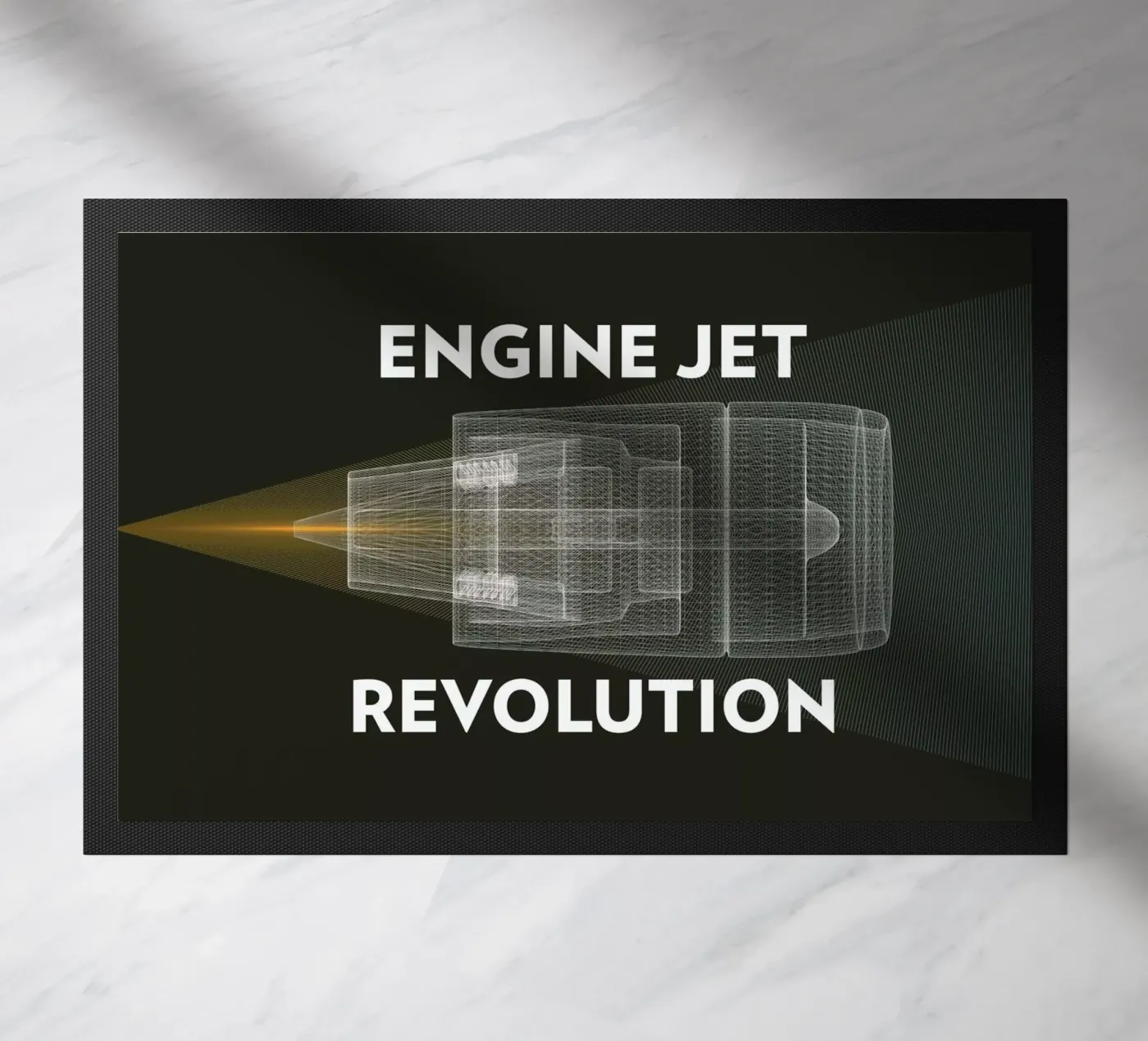 Engine Jet Reactor Dark doormat by Marc Schulthess
