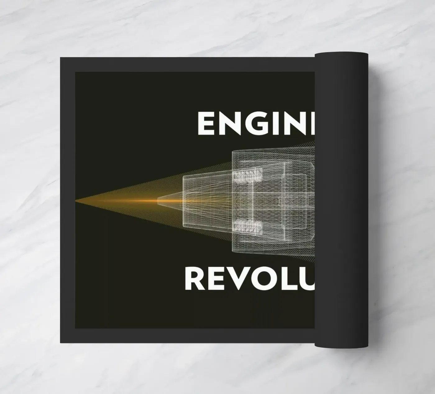 Engine Jet Reactor Dark doormat by Marc Schulthess