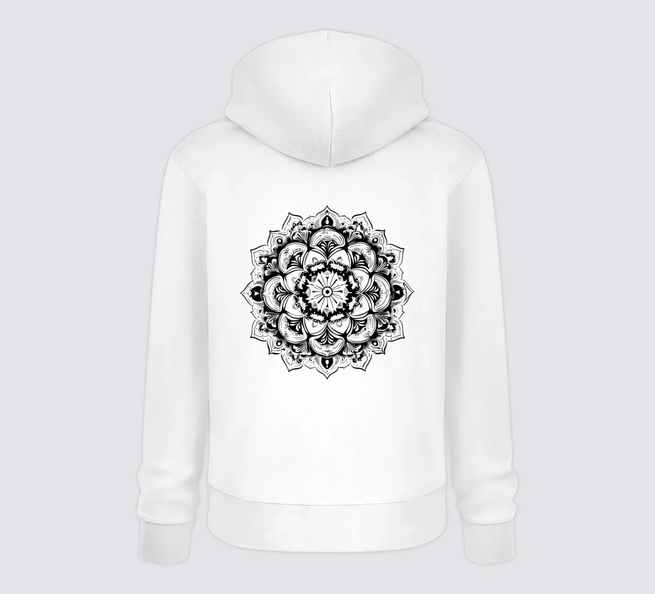 Mandala in bianco e nero felpa con cappuccio da Spiritual Touch
