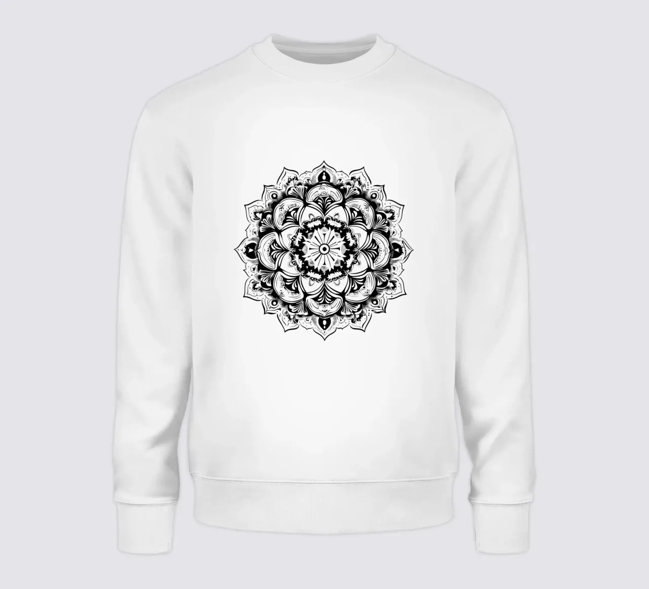 Mandala in bianco e nero felpa da Spiritual Touch