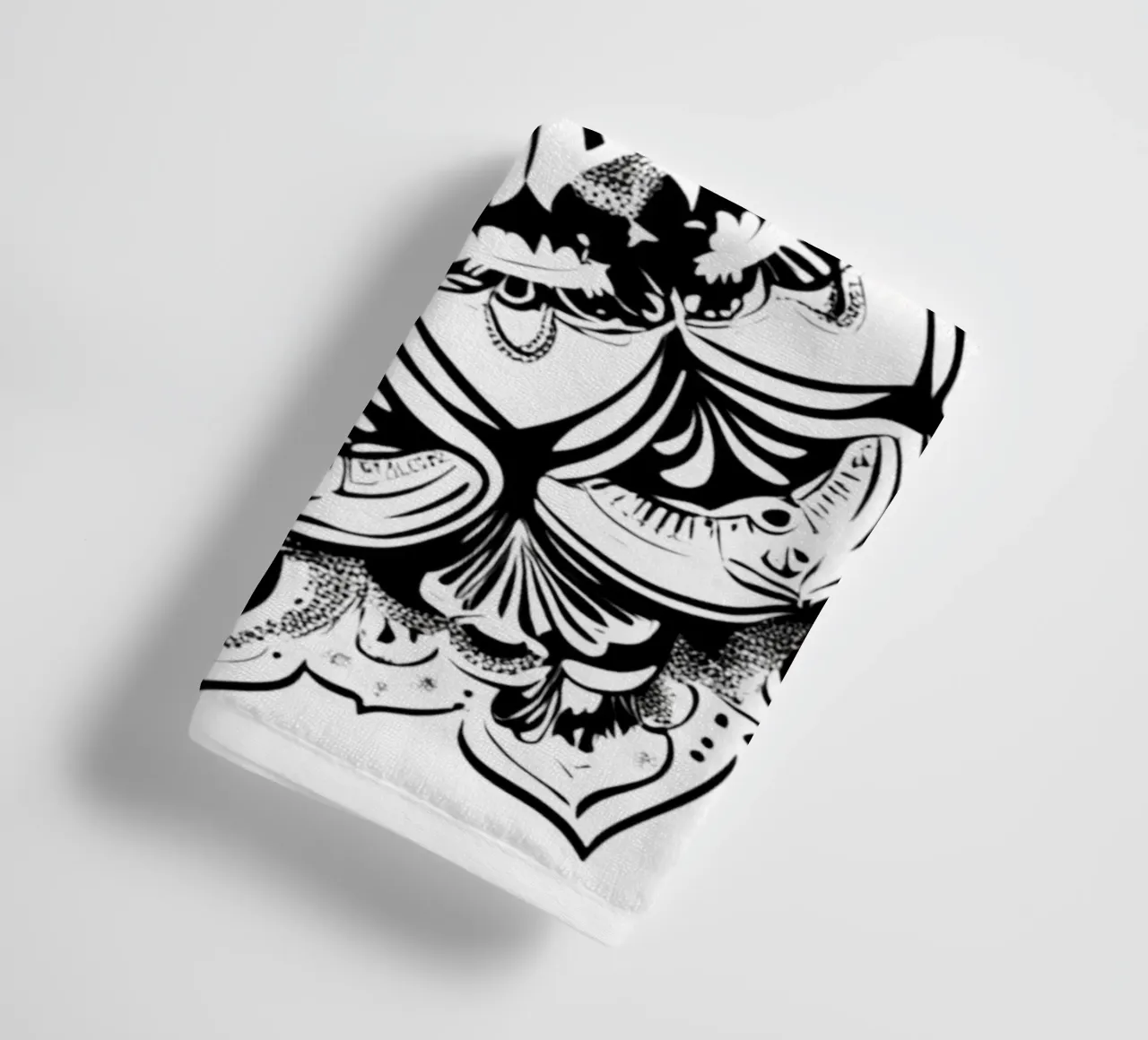 Mandala in bianco e nero asciugamano da bagno da Spiritual Touch