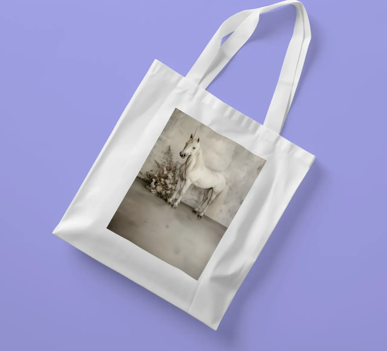 A unicorn tote bag by Synthaira