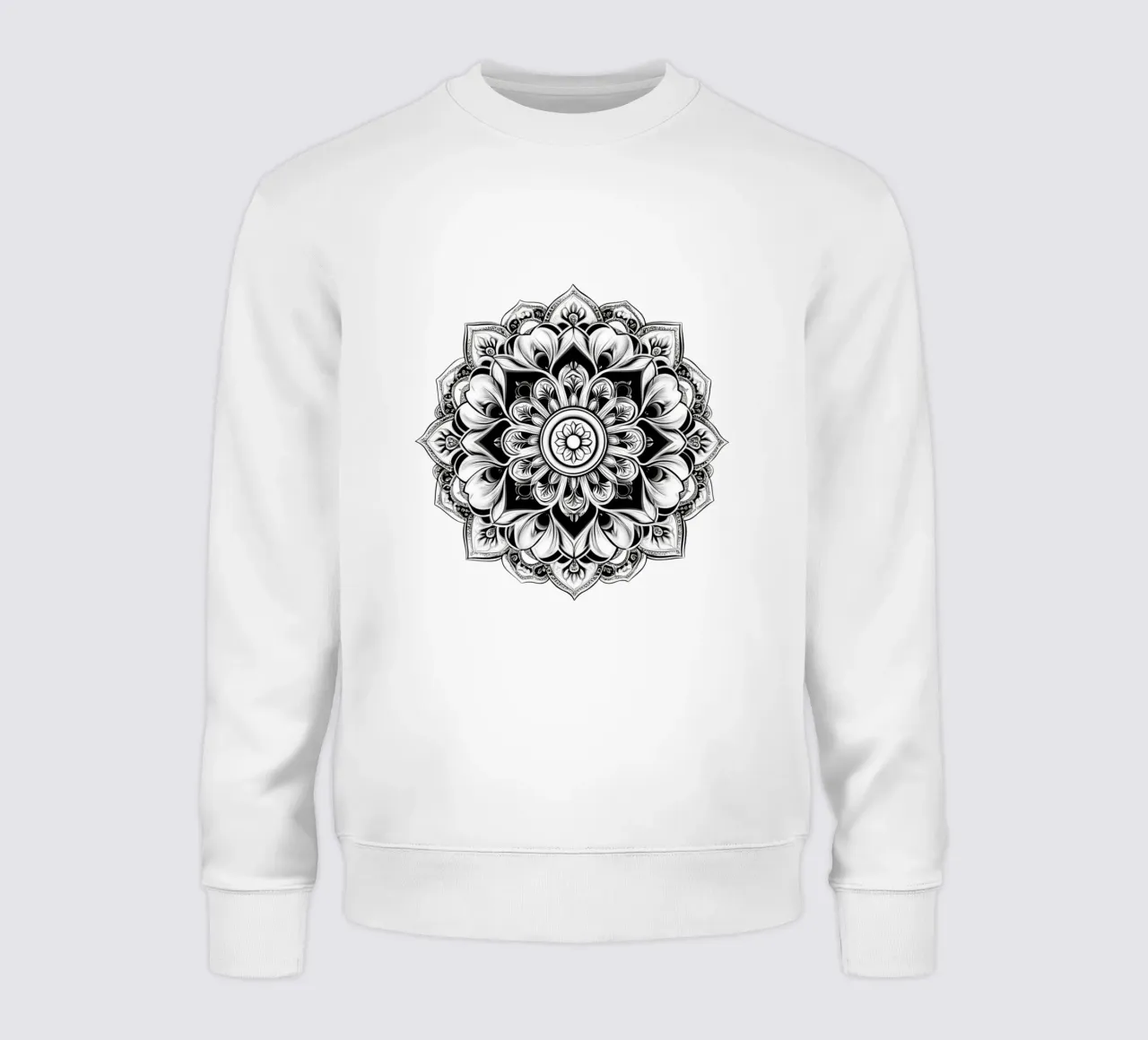 Mandala in bianco e nero felpa da Spiritual Touch