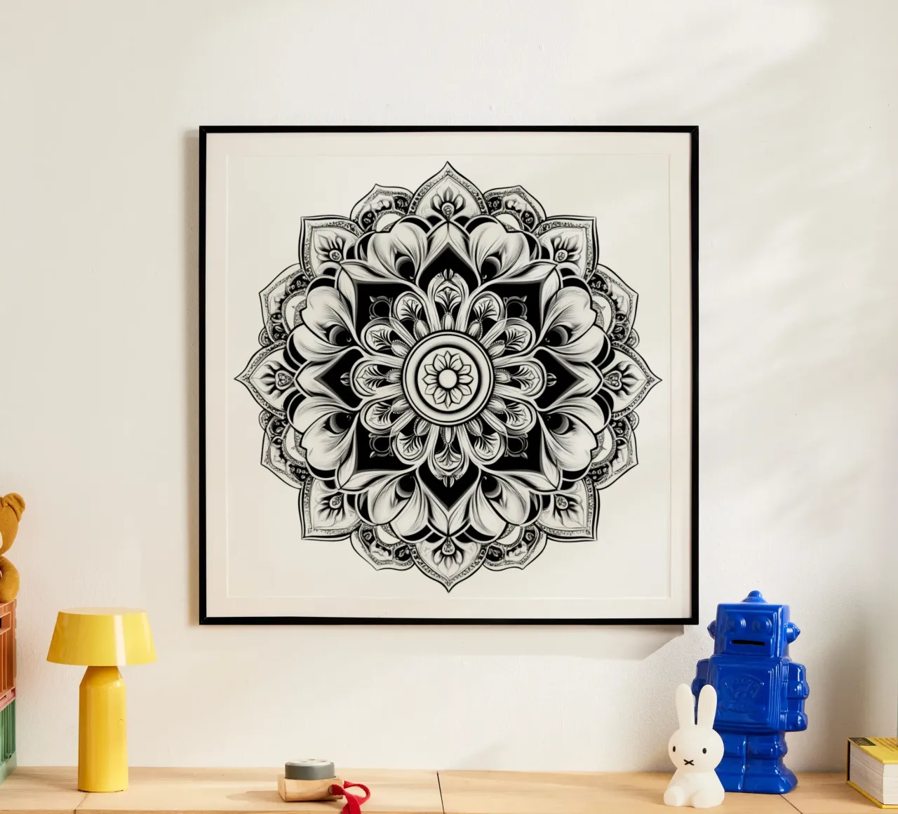 Mandala in bianco e nero poster da Spiritual Touch