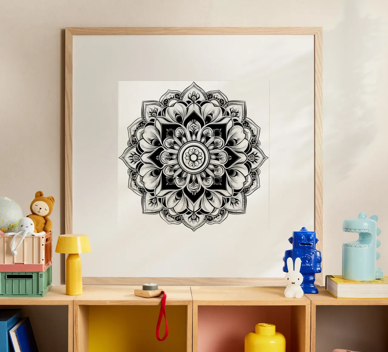 Mandala in bianco e nero poster da Spiritual Touch