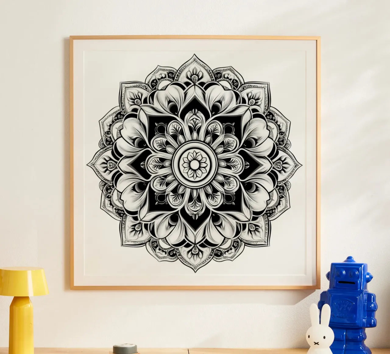 Mandala in bianco e nero poster da Spiritual Touch
