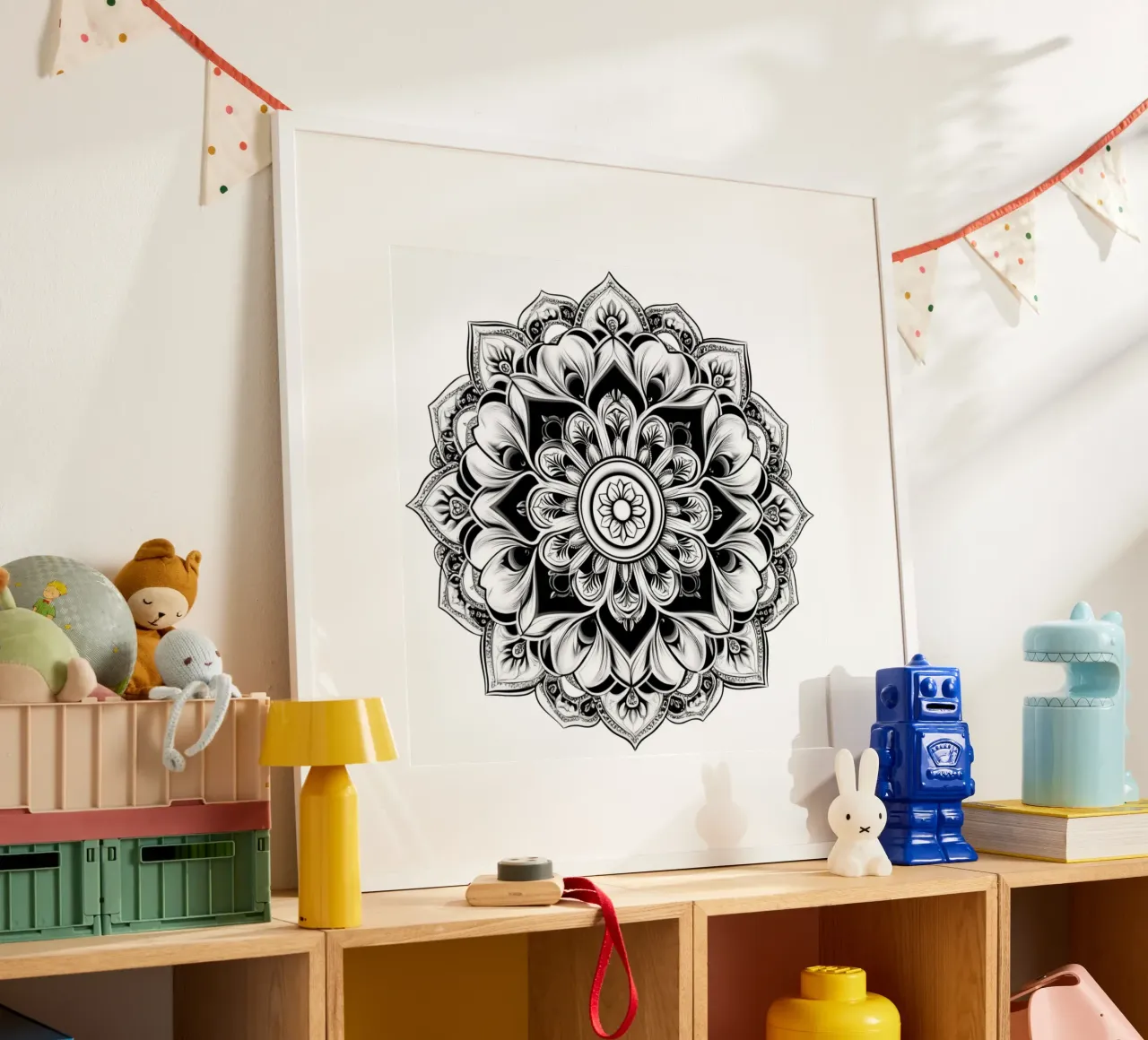 Mandala in bianco e nero poster da Spiritual Touch
