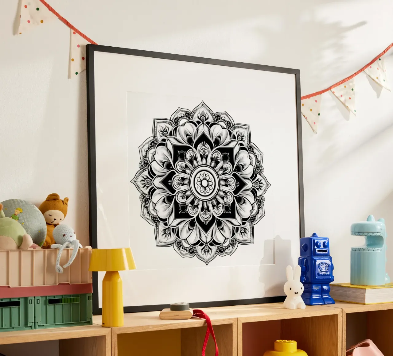 Mandala in bianco e nero poster da Spiritual Touch