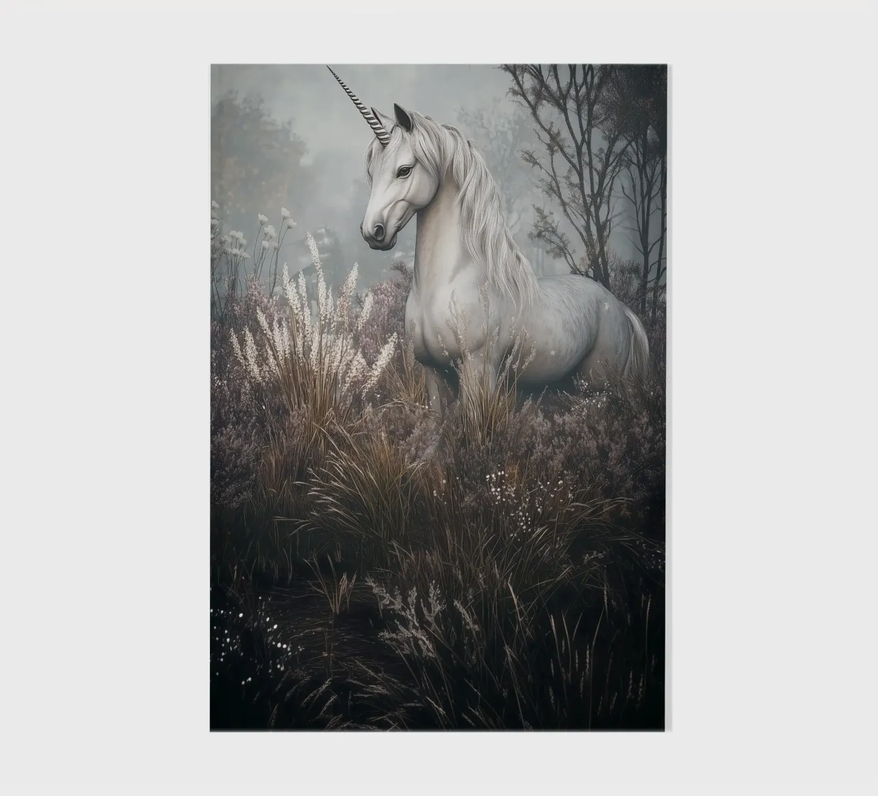 The Last Unicorn - Elegant Mythical Art Print notebook by Synthaira
