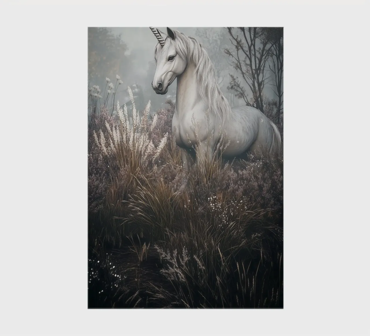 The Last Unicorn - Elegant Mythical Art Print notebook by Synthaira