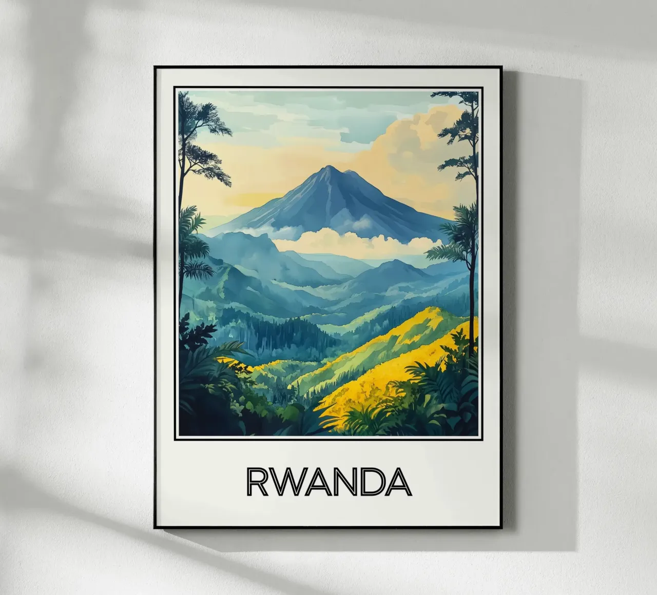 Poster del Ruanda plexiglass da Frame the World