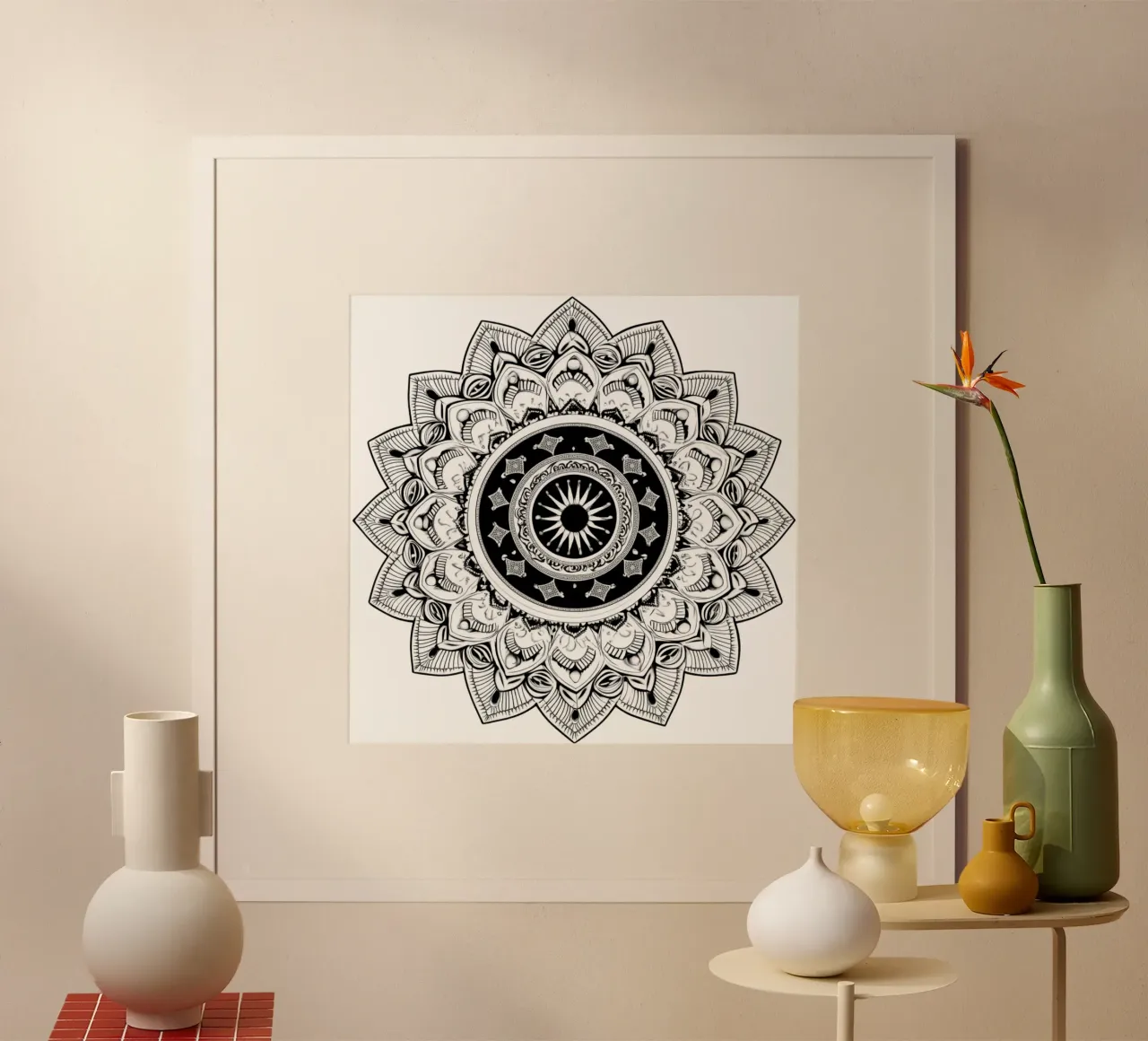 Black & White Mandala poster by Spiritual Touch